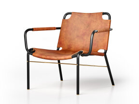 Leather Seat Lounge Chair