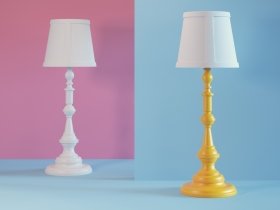 Paper floor lamp
