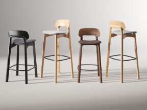 Nonoto Bar Chair with Upholstered Seat