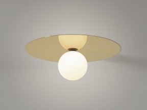Plate and Sphere Ceiling Lamp