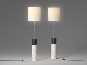 Stacked Marble Floor Lamp