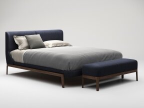 Upholstered Bed with Bench