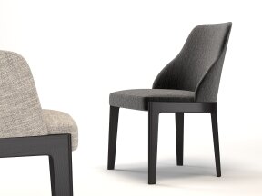 Elegant Upholstered 4-Legged Chair