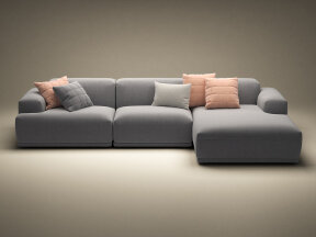 Divan Base 3-Seater Sofa with Lounge