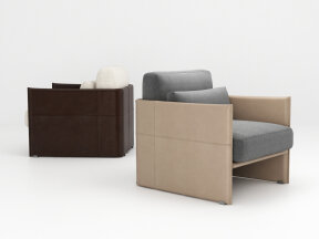 Armchair with Thin Armrests