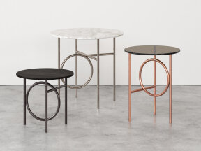 Side Tables with Circle Leg Accent