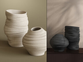 Textured Asymmetrical Vases