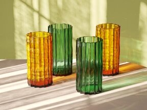 Ribbed Vases