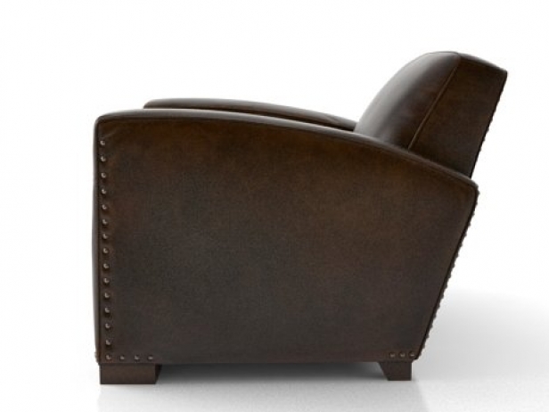 Library Leather Chair 3d Modell, Leather Library Club Chairs
