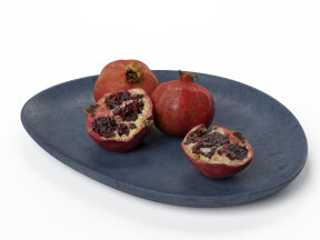 Pomegranates in Stoneware Platter