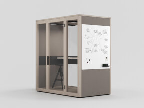 Talky M Phone Booth with Whiteboard Add-on