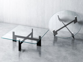 Round and Square Glass Coffee Table