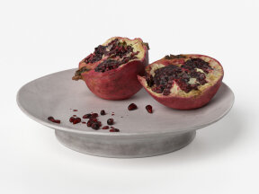 Pomegranates in Low Pedestal Platter