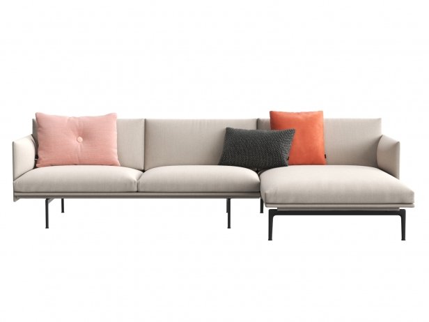 Outline Sectional With Chaise 3d Model Muuto Denmark