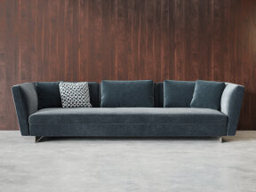 Contemporary Velvet 4-Seater Sofa